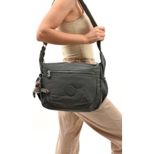 Sanmorris Unisex Su Geçirmez Buruşuk Kumaş Büyük Çapraz Çanta 3045