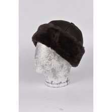 Hakiki Deri Kürklü Kalpak Bere Şapka Kışlık Unisex