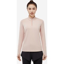 Kalenji Kadın Uzun Kollu Koşu Tişörtü - Pembe Kuvars - Kiprun Run 100 Warm