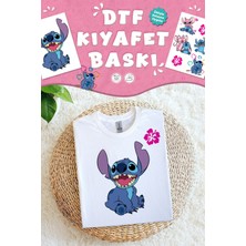 Kumaşa Baskı Yapılabilen Özel Tasarım Ütü ile Yapışan Tekstil Dtf Baskı Görseli Stitc Temalı