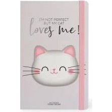 Legami  Kitty 120 gr. Beyaz Kağıt Çizgili Defter Meow