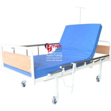 Ev Tipi Hasta Karyolası | 2 Motorlu, Mdf Başlıklı, Tabanca Tipi Korkuluklu