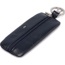 Tergan  Lacivert Hakiki Deri Unisex Anahtarlık - S1AN00000192-H86