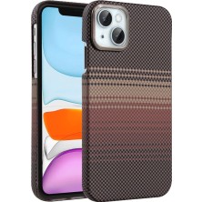 Adige Iphone 13 Kılıf Karbon Dizayn Magsafe Kablosuz Şarj Özellikli + Ekran Koruyucu