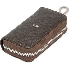 Tergan  Kahve Hakiki Deri Unisex Anahtarlık - S1AN00000257-A42