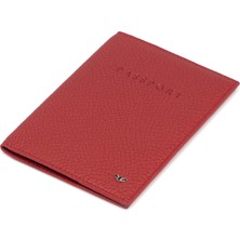 Tergan  Kırmızı Hakiki Deri Unisex Pasaportluk - S1PS00001200-B68