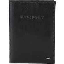 Tergan  Siyah Hakiki Deri Unisex Pasaportluk - S1PS00001200-B06