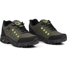 Erkek Haki Outdoor Trekking Ayakkabı Kaymaz Taban Suya Dayanıklı Hafif Rahat Günlük Yürüyüş ve Dağ Spor Ayakkabısı