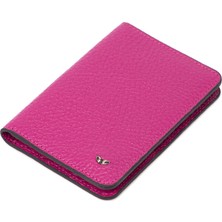 Tergan  Pembe Hakiki Deri Unisex Kredi Kartlık - S1KK00001645-R1N