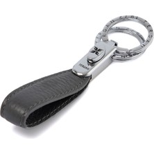 Tergan  Gri Hakiki Deri Unisex Anahtarlık - S1AN00000235-G35