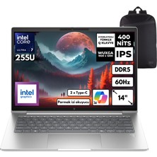 Hp Elitebook 6 Ultra 7-255U 40-Gbddr5 1 Tbssd Intel Graphics 14" Wuxga Windows 11 Pro + Hmf Sırt Çantası C9XW2ETHMF5