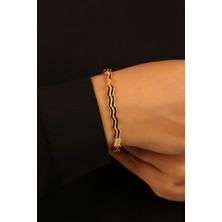 2 Sıra Zikzak  Ajda Model  Altın Bileklik CGKBLK0351