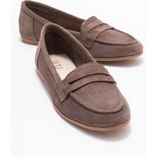 Luvi F02 Vizon Süet Kadın Babet