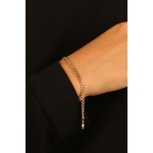  Ince Gurmet Model Altın Bileklik CGKBLK0353