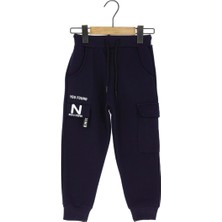 You Found Baskılı Cepli Üç Iplik Şardonlu Eşofman Alt - Lacivert - 3 Yaş Lacivert