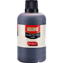 Brons 30 cc Kırmızı Istampa Mürekkebi Yağlı Renkli Kalem Kullanımı İçin