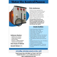 Statik Otomasyon ST-MHK55 5,5 Kw Motor Hız Kontrol Panosu