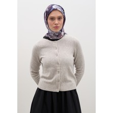 Fresh Mor Nerıssa Desen Pamuklu Viskon Eşarp