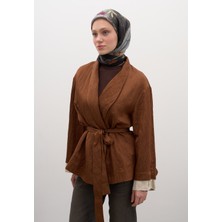 Dıtsy Leaves Desen Pamuklu Viskon Eşarp Siyah