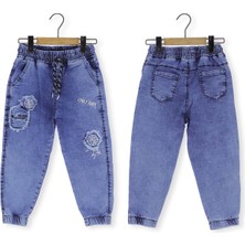 Only Way Nakışlı Denım Pantolon - Lacivert - 6 Yaş Lacivert