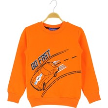 Araba Go Fast Baskılı Iki Iplik Şardonlu Sweatshırt - Oranj - 7 Yaş - ATA30680.0-ORANJ-7 Yaş Oranj