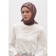 Gısele Desen Pamuklu Viskon Eşarp Gülkurusu