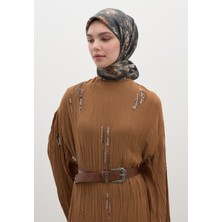 Evelyne Desen Pamuklu Viskon Eşarp Vizon