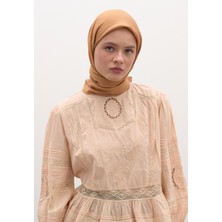 Pamuk Viskon Eşarp Tarçın Kabuğu