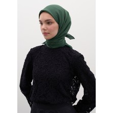 Pamuk Viskon Eşarp Petrol