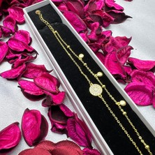 Victoria 925 Ayar Gümüş Yuvarlak Taşlı Kadın Bileklik – Zarif Tasarım, Altın Kaplama