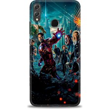 Huawei Honor 8x Kılıf Hd Baskılı Kılıf + Nano Tam Kaplayan Ekran Koruyucu 100