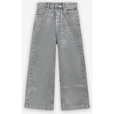 Bg Store Kız Çocuk Gümüş Pantolon
