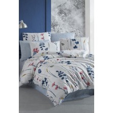 Flora Çift Kişilik Nevresim Takımı Indigo