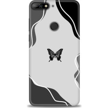 Huawei Y7 2018 Kılıf Hd Baskılı Kılıf + Nano Tam Kaplayan Ekran Koruyucu 190