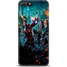 Huawei Y6 2018 Kılıf Hd Baskılı Kılıf + Nano Tam Kaplayan Ekran Koruyucu 100