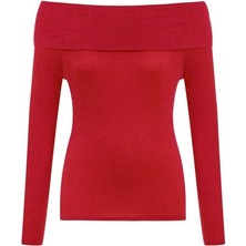 Magıe Kayık Yaka Kırmızı Body