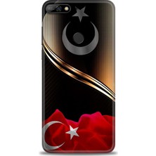 Huawei Y7 2018 Kılıf Hd Baskılı Kılıf + Nano Tam Kaplayan Ekran Koruyucu 33
