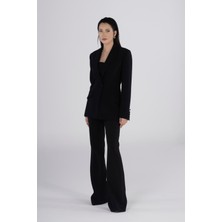 Blazer Siyah Krep Ceket | Stil Sahibi, Modern ve Rahat Ofis - Günlük Kombinler