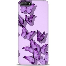Huawei Y6 2018 Kılıf Hd Baskılı Kılıf + Nano Tam Kaplayan Ekran Koruyucu 300