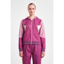 Kadın Fermuarlı Kapüşonlu Sweatshirt 25N-2131