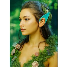 Elf Kulakları Cadılar Bayram Kostüm Partisi Aksesuarı Fosforlu Neon Lateks