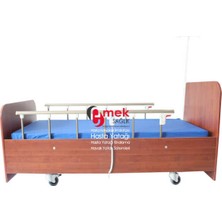 Şık Tasarımlı Hasta Karyolası  | 2 Motorlu, Ahşap Başlık, Sessiz Motor Sistemi