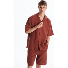 Lc Waikiki Yeni Sezon Resort Yaka Kısa Kollu Müslin Erkek Gömlek