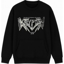 Erkek Garson S-Shirt O Yaka Siyah Erkek Çocuk Sweatshirt