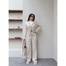 Çift Fermuarlı Triko Takım