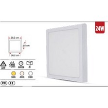 Ekim Aydınlatma Asm 2024 24W Sıva Üstü Kare LED Panel – 6500K Beyaz Işık