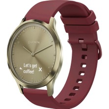 Garmin Vivomove Luxe , Style , Trend , Hr ile Uyumlu Kordon Jel Silikon Tokalı Kayış