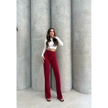 Önü Cumalı Ithal Krep Pantolon