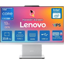 Lenovo Ideacentre Aıo 24IRH9 Intel Ultra 7 16GB 512GB SSD 23.8'' Fhd IPS Windows 11 Pro Kablosuz Klavye+Mouse Beyaz All In One Bilgisayar+Snertech