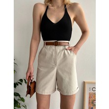 Gabardin Kumaş Şort